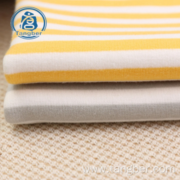 striped wholesale polyester cotton fleece knit fabric